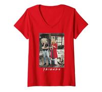 Femme Friends TV Show Joey Phoebe Thanksgiving Turkey Geek Fan des années 90 T-Shirt avec Col en V