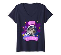 Femme Friends. Wrong Planet T-Shirt avec Col en V