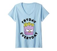 Femme Frites Sanrio Bad Badtz-Maru tous les vendredis T-Shirt avec Col en V