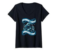 Femme Frozen Lakes Endless Fun T-Shirt avec Col en V
