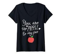 Femme Fruit Apple Eye Love Romantic Lovely Gift Idea Apple of Eye T-Shirt avec Col en V