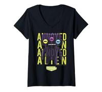 Femme Fuggler a agacé Alien Black Laboratory Misfits T-Shirt avec Col en V