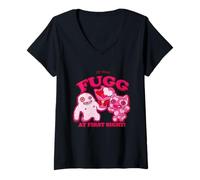 Femme Fuggler Love It Was Fugg At First Sight Saint-Valentin T-Shirt avec Col en V