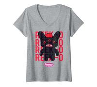 Femme Fuggler Reek-O Black Hairy Fuggs T-Shirt avec Col en V