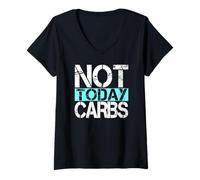Femme Fun LCHF Diet Not Today Carbs Healthy Lifestyle Keto T-Shirt avec Col en V