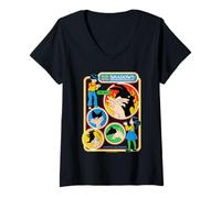 Femme Fun with Shadows Occult Retro Vintage Funny Adult Humor T-Shirt avec Col en V