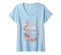Femme Funma comme Une Grand-Mere reguliere mais Plus Fun T-Shirt avec Col en V
