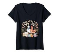 Femme Funny AI Rabbit Meme - Tous Les Chemins Mènent À Rome, T-Shirt avec Col en V