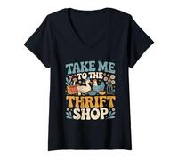 Femme Funny AI Rabbit Meme - Tous Les Chemins Mènent À Rome, T-Shirt avec Col en V