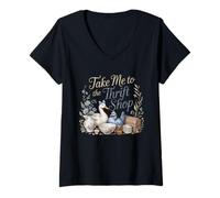 Femme Funny AI Rabbit Meme - Tous Les Chemins Mènent À Rome, T-Shirt avec Col en V
