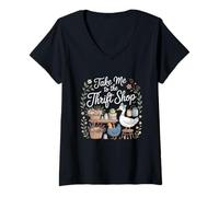 Femme Funny AI Rabbit Meme - Tous Les Chemins Mènent À Rome, T-Shirt avec Col en V
