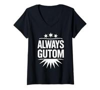 Femme Funny Always Gutom Filipino Hungry Humour Dire Femmes Hommes T-Shirt avec Col en V