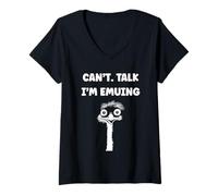 Femme Funny Animals Emus Bird Quote Can't I'm Emu T-Shirt avec Col en V
