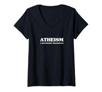 Femme Funny Atheist - Atheism A Non-Prophet Organization T-Shirt avec Col en V
