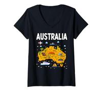 Femme Funny Australia Ayers Rock Amoureux aborigènes australiens T-Shirt avec Col en V