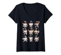 Femme Funny Baseball Player Gnomes For Baseball Team And Coach T-Shirt avec Col en V