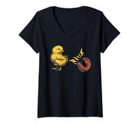 Femme Funny Boys Men Chick Magnet Humorous T-Shirt avec Col en V
