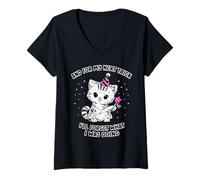 Femme Funny Cat Meme Next Trick J'oublierai ce Que Je Fais T-Shirt avec Col en V