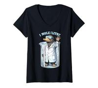 Femme Funny Chemistry One Mole per Litre Chimist Lab Science T-Shirt avec Col en V