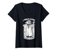 Femme Funny Chemistry One Mole per Litre Chimist Lab Science T-Shirt avec Col en V