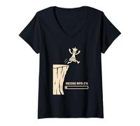Femme Funny Chess I Sac'd My Queen Meme Success Rate 2% T-Shirt avec Col en V