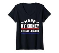 Femme Funny Chirurgie rénale Transplantation Récupération Make T-Shirt avec Col en V