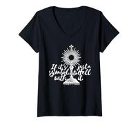 Femme Funny Christian If It's A Symbol to Hell with It T-Shirt Familial T-Shirt avec Col en V