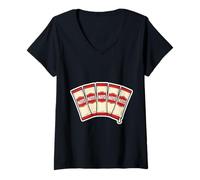 Femme Funny Cinco De Mayo Mayonnaise Pun Minimal T-Shirt avec Col en V
