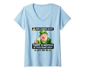 Femme Funny DIH St Patrick Day Blagues irlandaises Meme Paddys T-Shirt avec Col en V