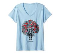 Femme Funny Disc Golf Stupid Tree Distressed Frisbee Golf T-Shirt avec Col en V
