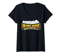 Femme Funny Dog Beers Only Had One Beer Lover Day Drinking Party T-Shirt avec Col en V