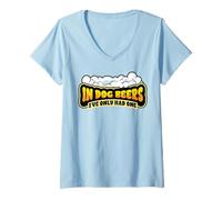 Femme Funny Dog Beers Only Had One Beer Lover Day Drinking Party T-Shirt avec Col en V