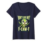 Femme Funny Don't Like Me, F-CAW-F Adult Sarcastic Humor T-Shirt avec Col en V