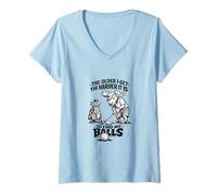 Femme Funny Golf Moose The Older I Get Humour Joke T-Shirt avec Col en V