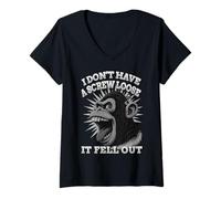 Femme Funny Gorilla Mood - My Last Screw's Gone Missing Humour T-Shirt avec Col en V