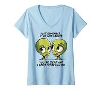 Femme Funny Guilty Alien Duo Humour Apparel Just Remember Sayings T-Shirt avec Col en V