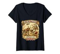Femme Funny I'm from 1900 Retro Steampunk Milestone Birthday T-Shirt avec Col en V
