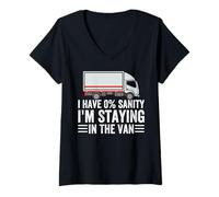 Femme Funny I'm Staying in Tha Van Phasmophobia Gamer Men T-Shirt avec Col en V