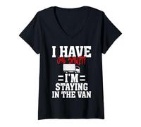 Femme Funny I'm Staying in Tha Van Phasmophobia Gamer Men Women T-Shirt avec Col en V