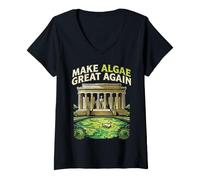 Femme Funny Make Algae Great Again Lincoln Reflecting Pool Midterm T-Shirt avec Col en V