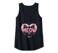 Femme Funny Meow My Meow Kitty Kitten I Love My Cat Cats Meow Meme Débardeur