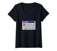 Femme Funny Mom Mom.exe a cessé de fonctionner Erreur Informatique Coffee T-Shirt avec Col en V