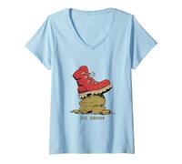 Femme Funny Outdoor Pun Sole Survivor T-Shirt avec Col en V