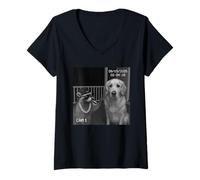 Femme Funny Raccoon Flipping Off Middle Finger on Security Camera T-Shirt avec Col en V