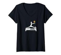 Femme Funny Reformer Pilates avec Tournesol Retraite Love Hippie T-Shirt avec Col en V