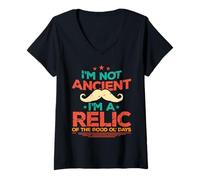 Femme Funny Relic of the Good Ol' Days Retired Citation Retirement T-Shirt avec Col en V