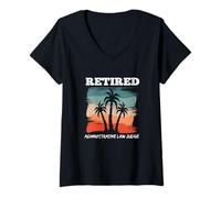 Femme Funny Retirement Design for Administrative Law Judge T-Shirt avec Col en V