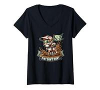 Femme Funny Saying With Dirt Bike Gnome Dad For Motocross Rider T-Shirt avec Col en V