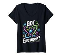 Femme Funny Science Got C Electrons Chimie Physique T-Shirt avec Col en V