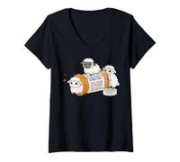 Femme Funny Sheep Anti Depressant Zoo Garçons Filles Enfants T-Shirt avec Col en V